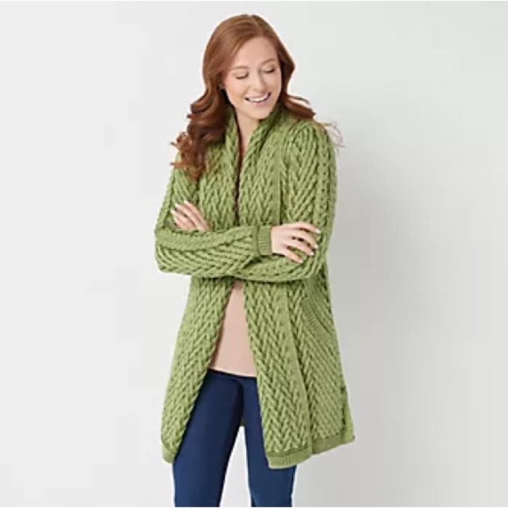 Aran Crafts Olive Women's Cardigan